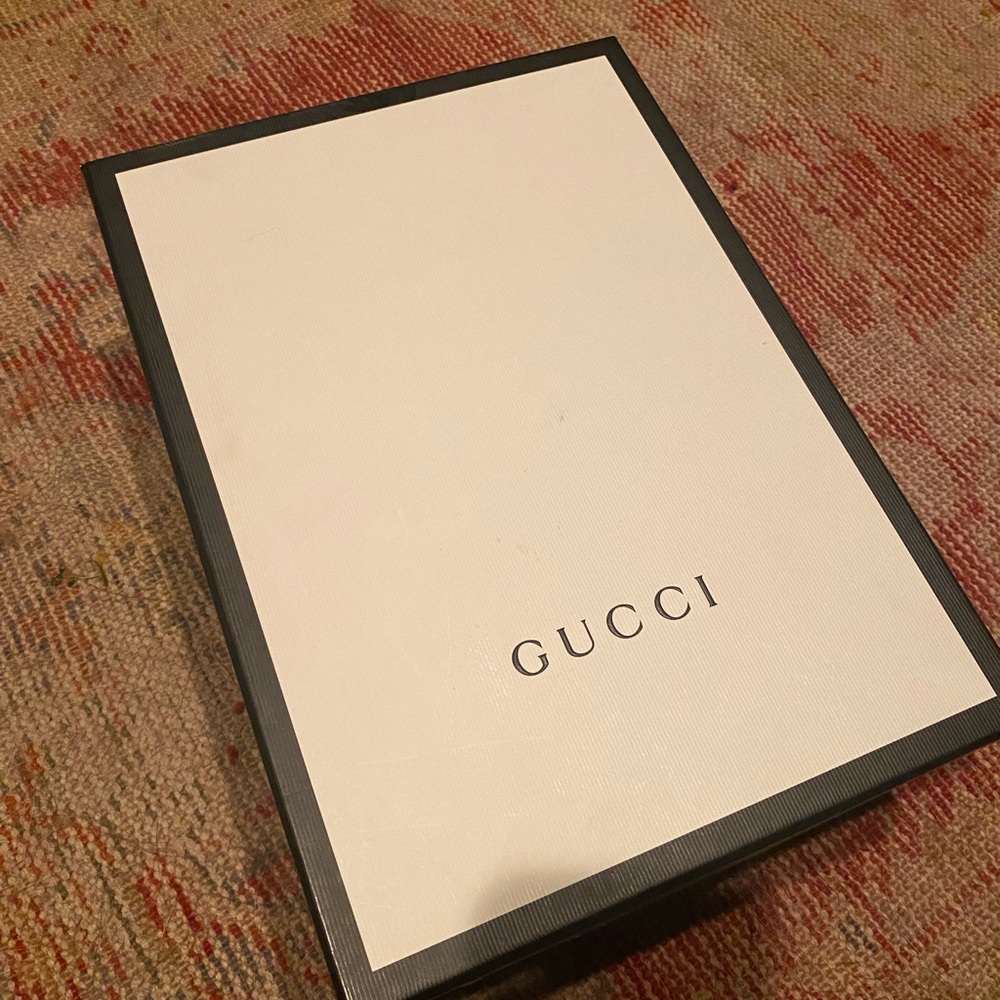 🎁 BLACK FRIDAY SALE 🎁Authentic Gucci Blue Floral Block Heel - Picture 2 of 11